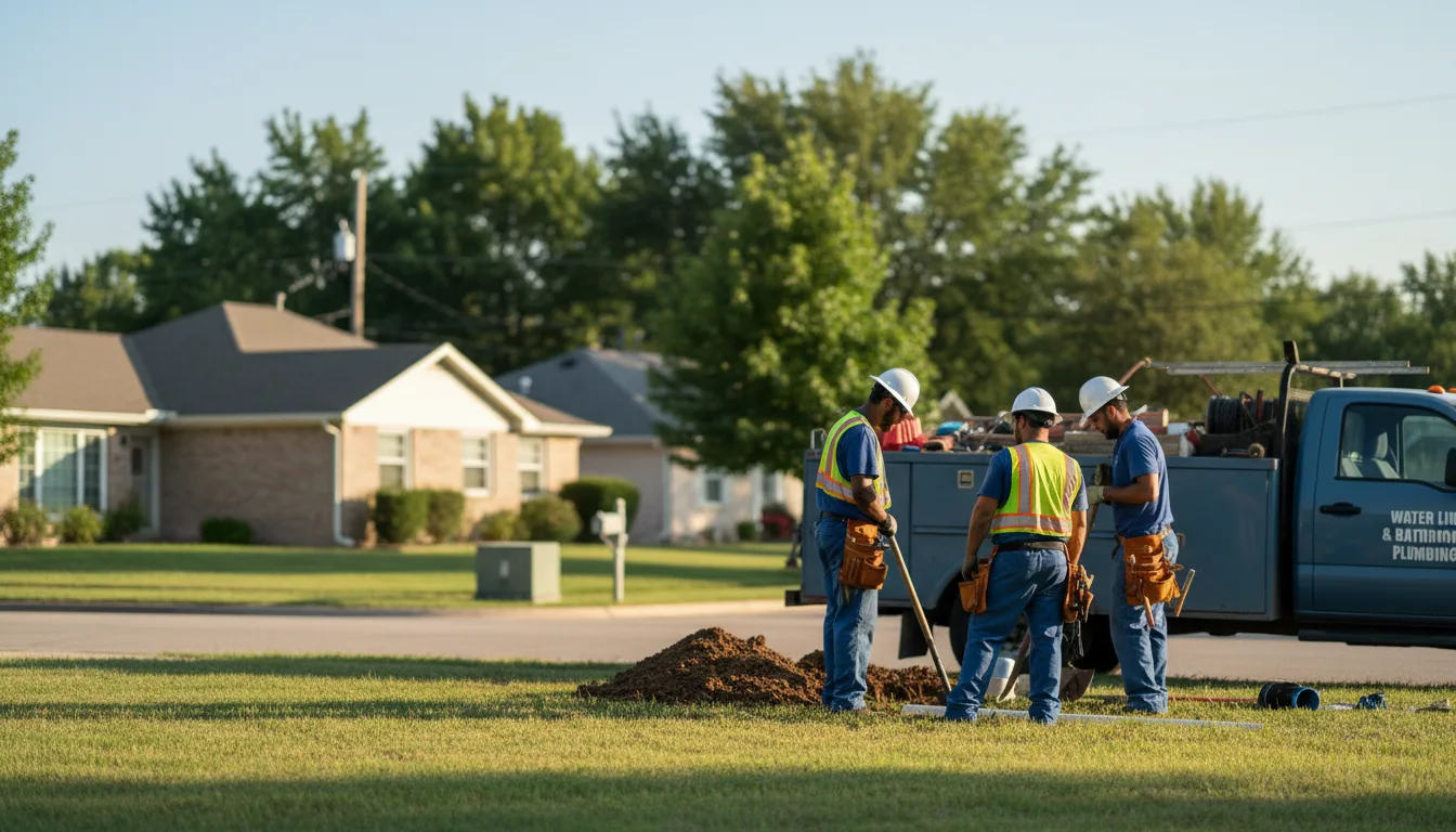 Residential water line and bathroom plumbing service in Malvern, IA